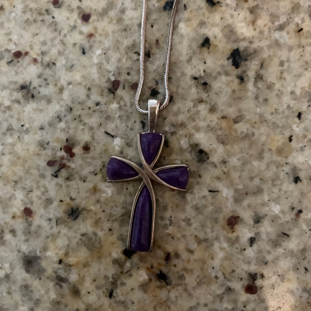 Sterling silver cross neck